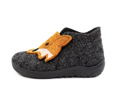 Superfit grey/orange fox slippers wool felt